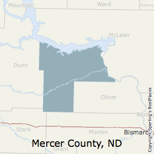 mercer county dakota north maps nd